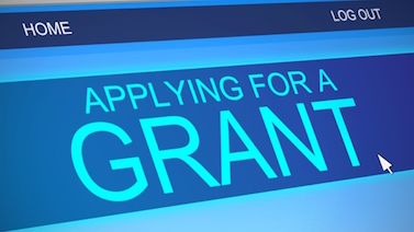Picture of Computer Screen - This is an image of a computer screen with the heading of Applying for a Grant.